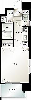 エンクレスト薬院(1K/4階)の間取り写真