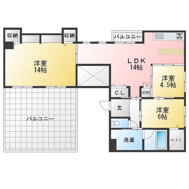 ナチュール(4LDK/3階)の間取り写真