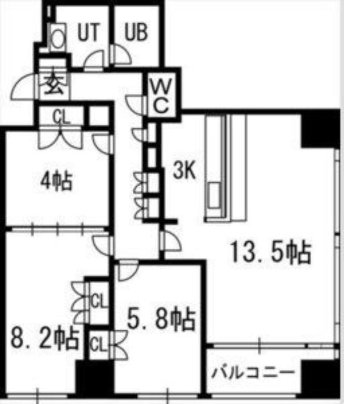 グランカーサ裏参道(3LDK/12階)の間取り写真