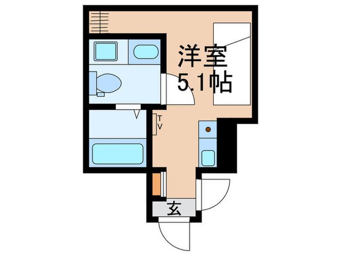 ARROWSAL MITA(ワンルーム/5階)の間取り写真