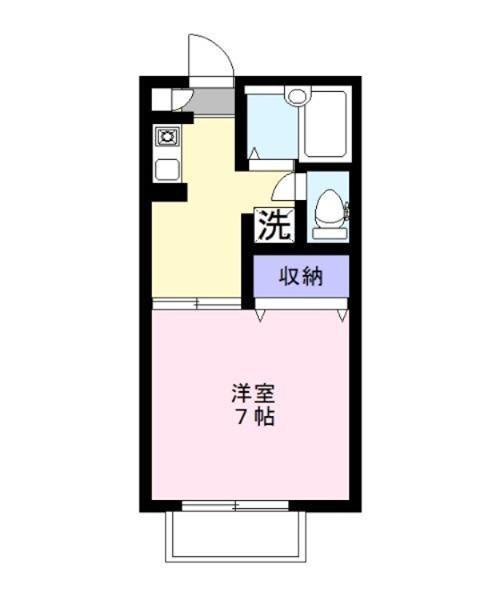 サンセールグリーン(1K/2階)の間取り写真