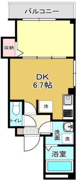 プレミアム ステージ(1DK/5階)の間取り写真