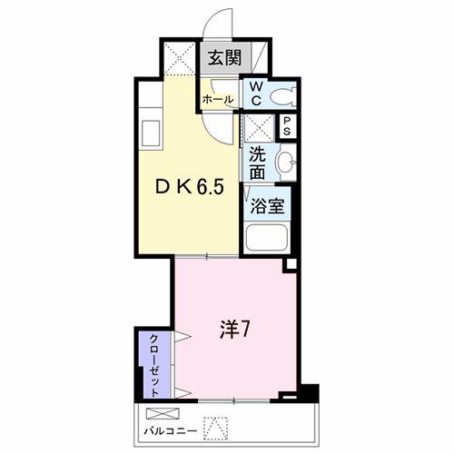 ボヌールトーキ笹塚(1DK/8階)の間取り写真