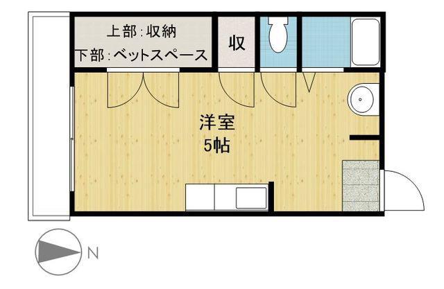 M・BOX石垣(ワンルーム/2階)の間取り写真