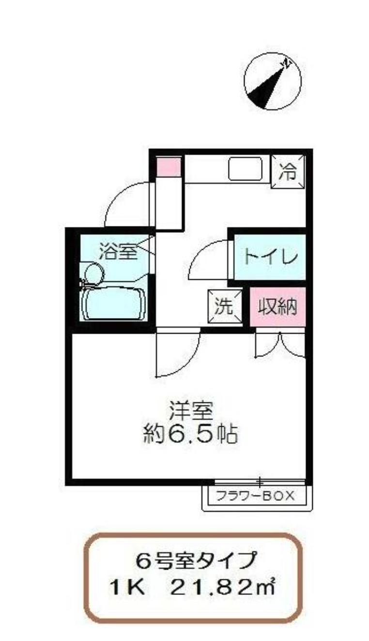 アドニス(1K/1階)の間取り写真