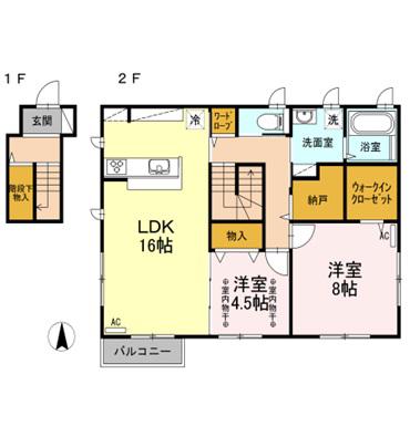 XEVOR(2LDK/2階)の間取り写真