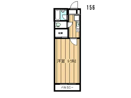メゾンエルパティオ(1K/2階)の間取り写真