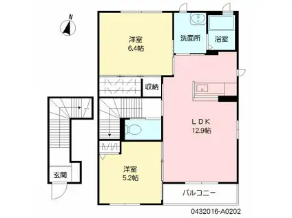 Nグランドール(2LDK/1階)の間取り写真
