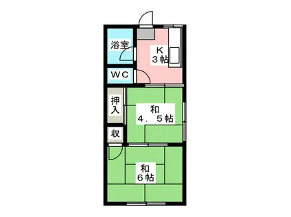 福寿荘(2K/2階)の間取り写真