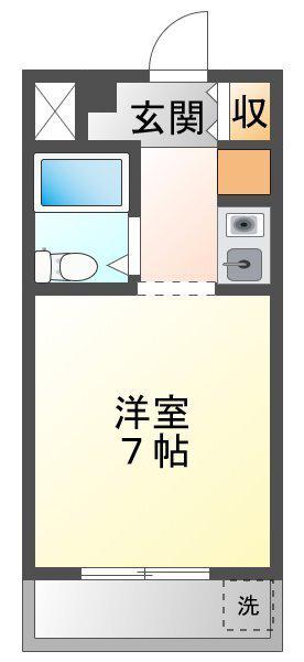 パルコ壱番館(1K/3階)の間取り写真