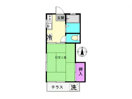吉田ハウス(1K/1階)の間取り写真