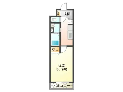 長谷川マンションII(1K/1階)の間取り写真