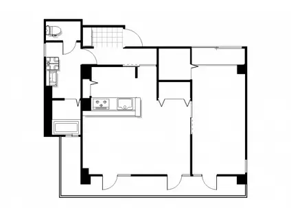 LUSSO ELISO京橋川(1LDK/7階)の間取り写真