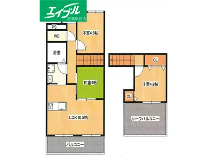 朝日プラザ倉敷ミレニアム(3LDK/8階)の間取り写真