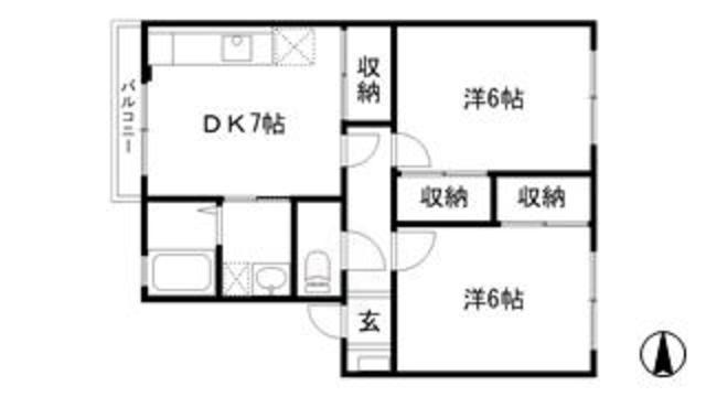 蒲田ソルステージ(2DK/1階)の間取り写真