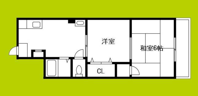 ロイヤルDYDO(2DK/2階)の間取り写真