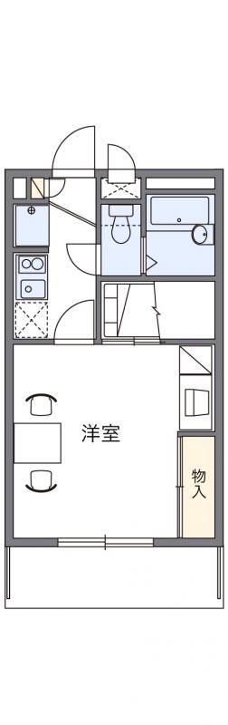 レオパレス川添(1K/1階)の間取り写真