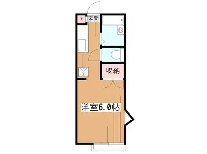 カーサリディア(ワンルーム/2階)の間取り写真