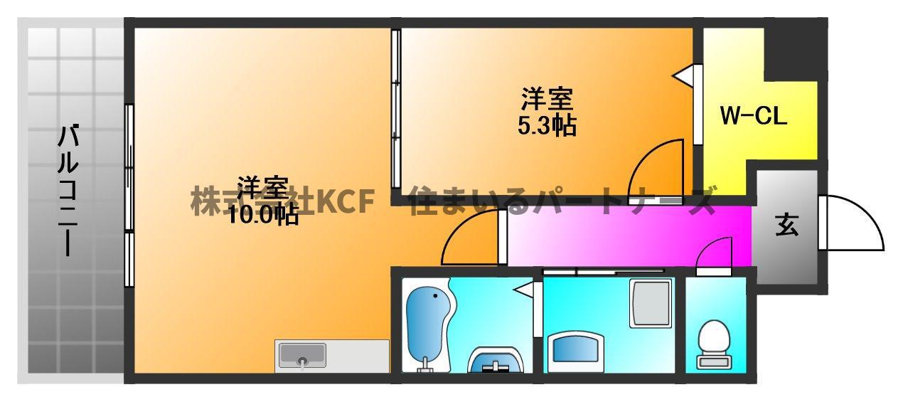 ソレイユ中央(1LDK/7階)の間取り写真