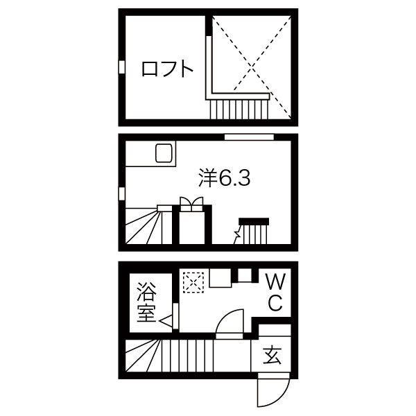 LA CASA FELICE(1SK/1階)の間取り写真