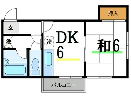 カーサドリーム(1DK/1階)の間取り写真
