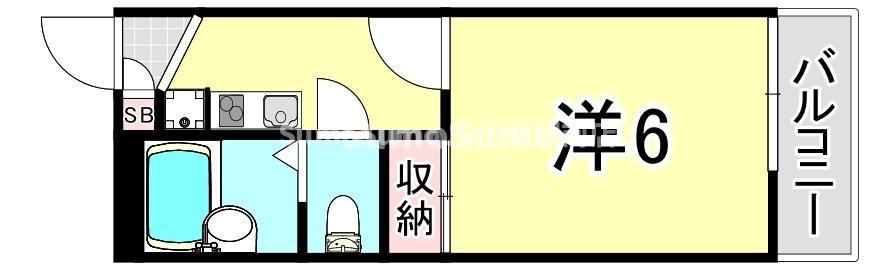 レオパレスコンフォール(1K/2階)の間取り写真