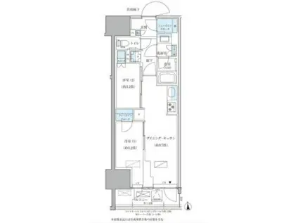 パークアクシス品川天王洲アイル(2DK/3階)の間取り写真