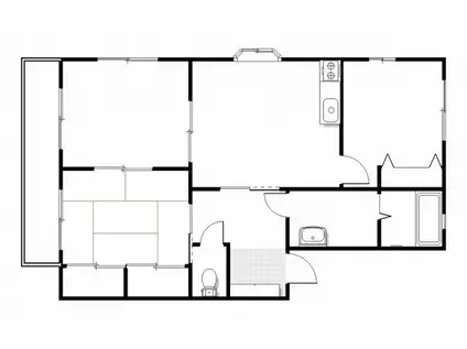 セシリア松本B棟(3DK/2階)の間取り写真
