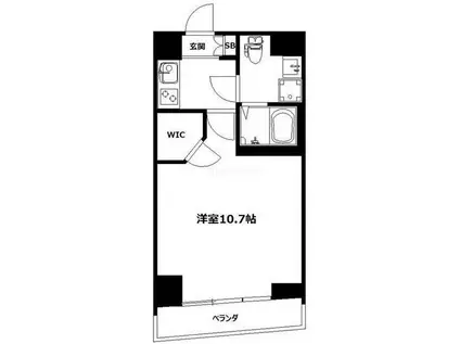 ラベール横濱(1K/2階)の間取り写真