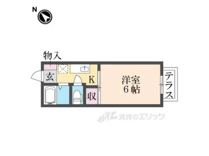 サムハイツ(1K/1階)の間取り写真