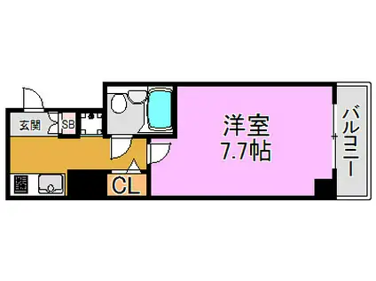 デ・リード高井田(1K/12階)の間取り写真