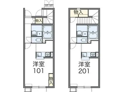 レオネクストCRIB銀座(1K/2階)の間取り写真