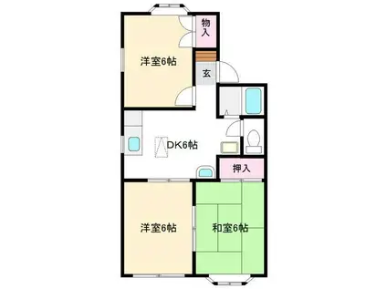 ストークハイツ中山(3DK/1階)の間取り写真