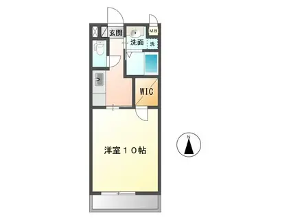 アメニティヒルズ(1K/1階)の間取り写真