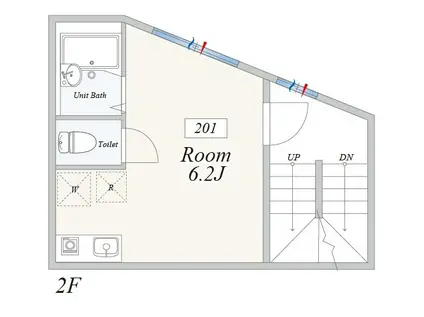 セジュール町屋(ワンルーム/2階)の間取り写真
