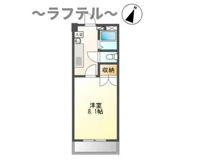 メゾンドビスキュイ(1K/2階)の間取り写真