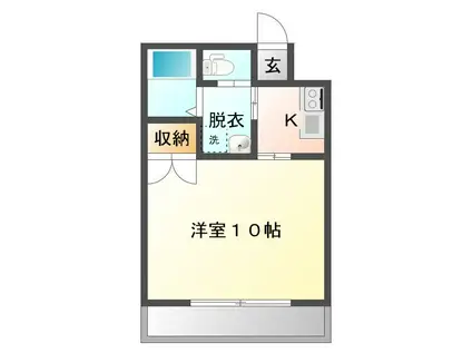 ハピネス21(1K/3階)の間取り写真