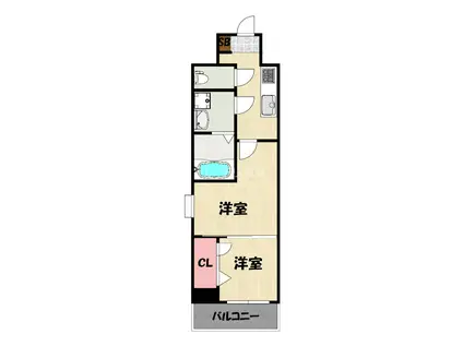 ORIENT BLD NO86 クロスゲートタワー(2K/6階)の間取り写真