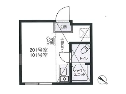マーサプティ上星川(ワンルーム/2階)の間取り写真