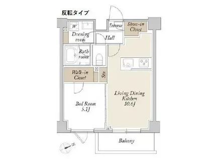 ORSUS新江古田(1LDK/1階)の間取り写真