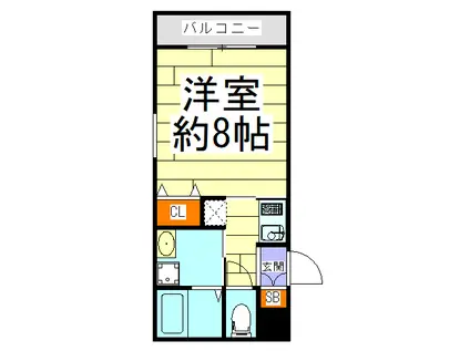 モレスヴィラ池田(1K/1階)の間取り写真