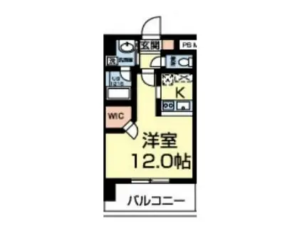 フルール南熊本(ワンルーム/2階)の間取り写真