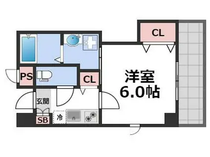SEファーストII(1K/6階)の間取り写真