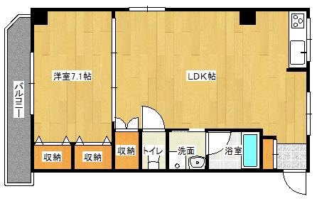 FANCY NAKAHIRO(2LDK/2階)の間取り写真