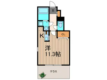 MKキャッスル(ワンルーム/1階)の間取り写真