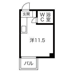 メゾンミエール(ワンルーム/4階)の間取り写真