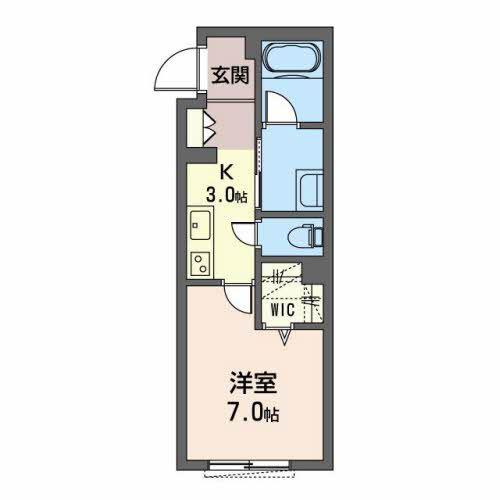 シャーメゾン土岐(1K/1階)の間取り写真