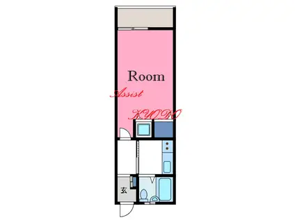 グラニットコート(1K/1階)の間取り写真