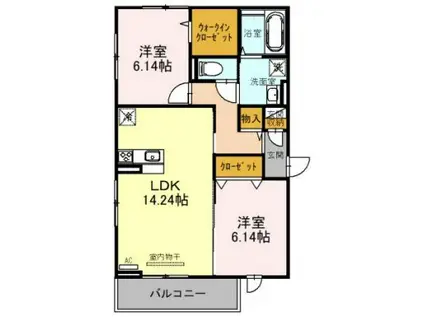 サニーコート(2LDK/2階)の間取り写真