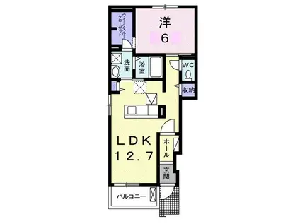 ルーベル春日H(1LDK/1階)の間取り写真